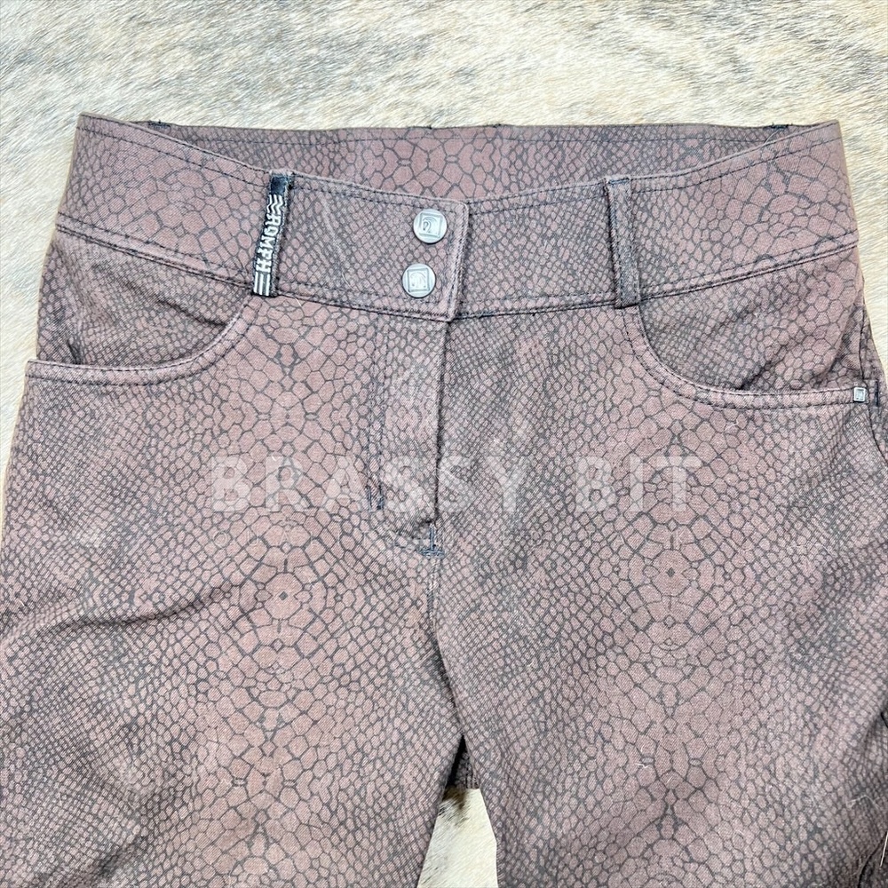 Romfh Snakeskin Pattern Knee Patch Riding Breeches - image 4